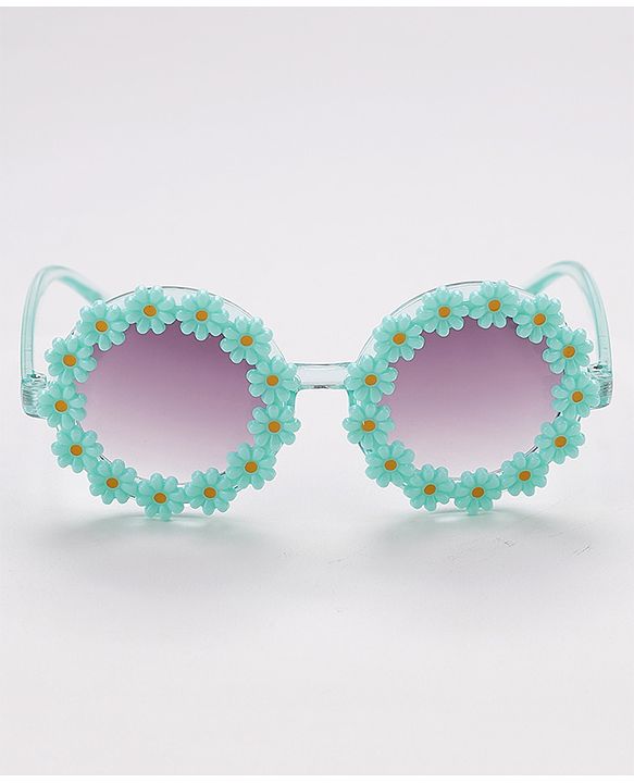 Babyhug Sunglasses with Flower Design Free Size- Blue