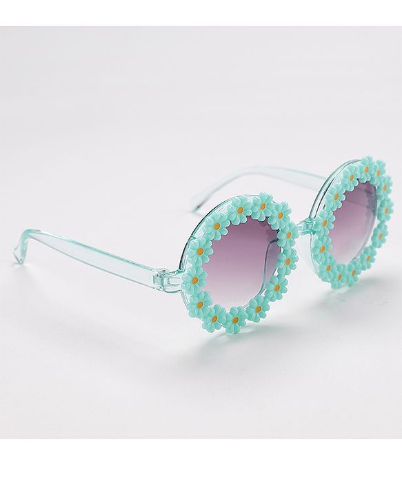 Babyhug Sunglasses with Flower Design Free Size- Blue