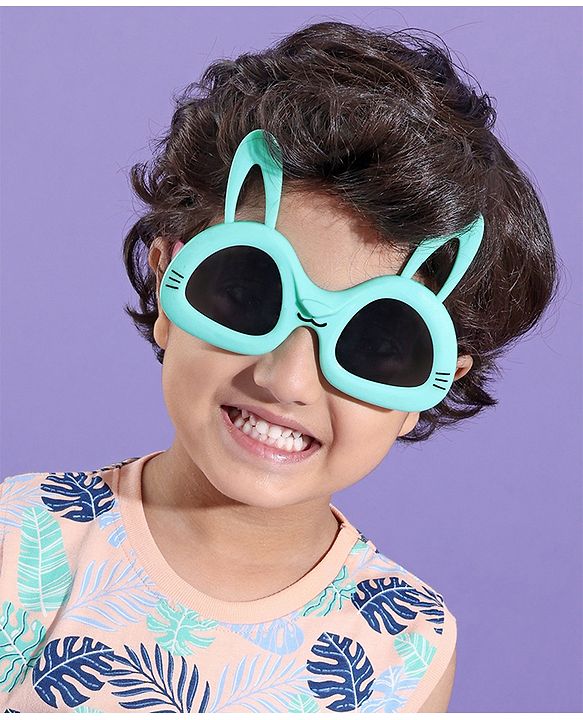 Babyhug Sunglasses with Rabbit Ear Design Free Size- Light Green