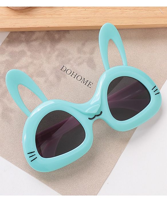 Babyhug Sunglasses with Rabbit Ear Design Free Size- Light Green