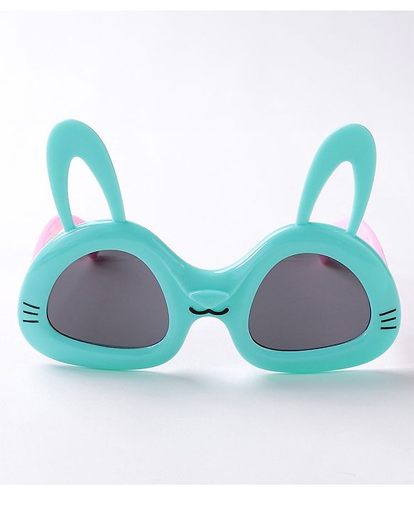 Babyhug Sunglasses with Rabbit Ear Design Free Size- Light Green