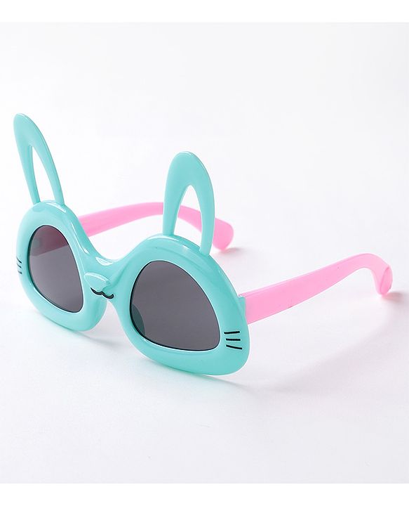 Babyhug Sunglasses with Rabbit Ear Design Free Size- Light Green