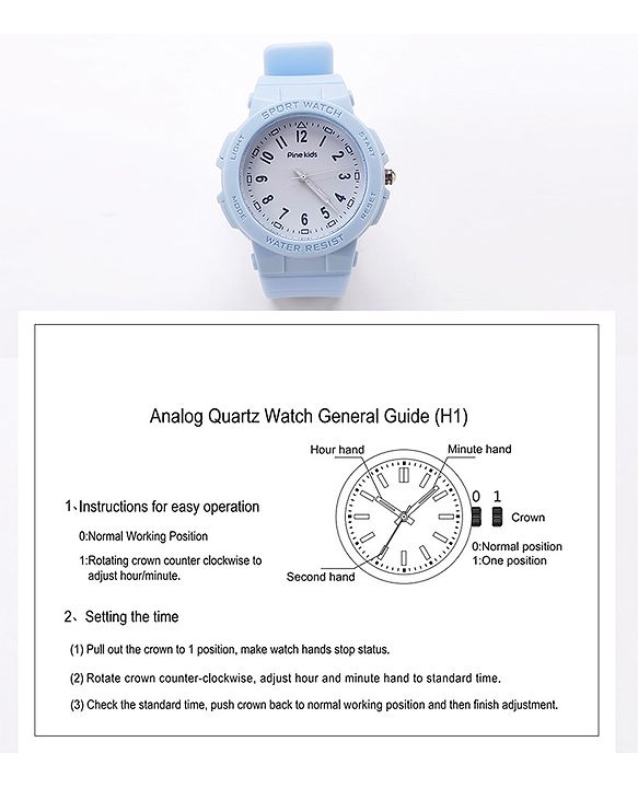 Pine Kids Analog Watch- Light Blue
