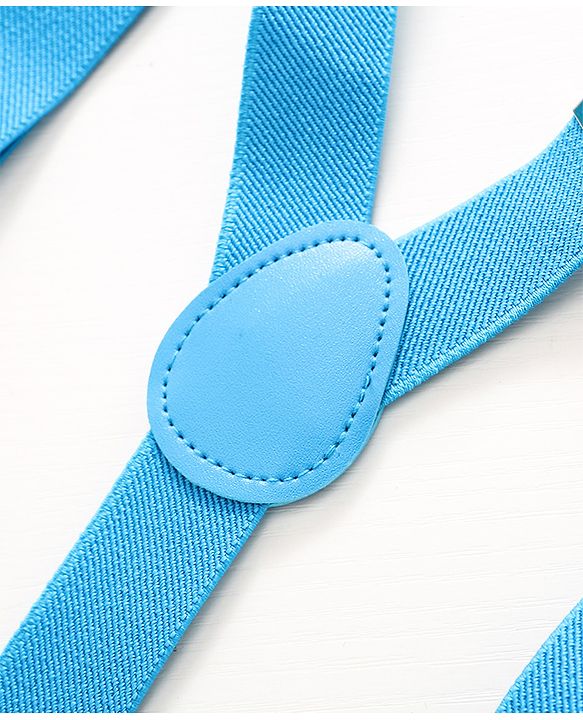 Pine Kids Free Size Bow and Suspender Set - Blue