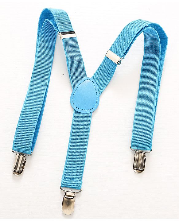 Pine Kids Free Size Bow and Suspender Set - Blue