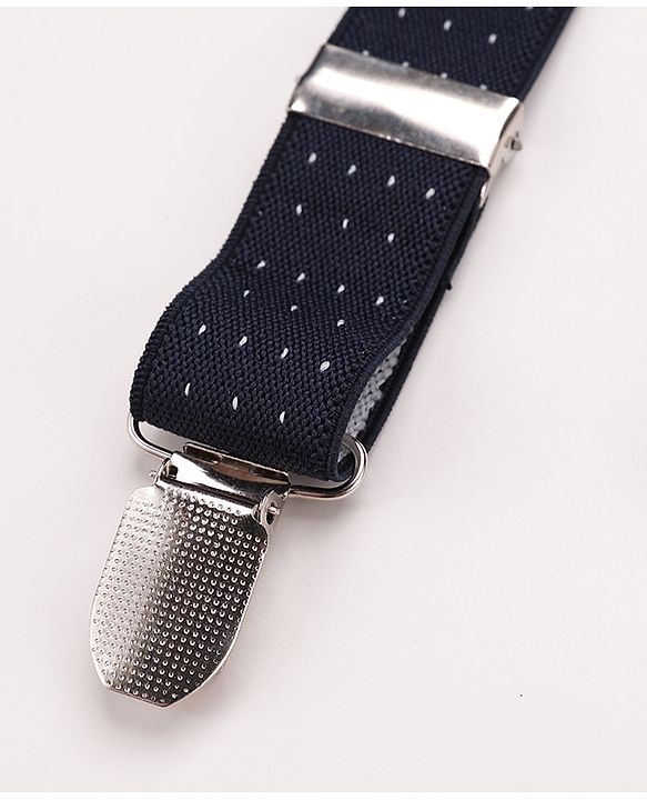 Pine Kids Free Size Solid Colour Suspender - Navy Blue
