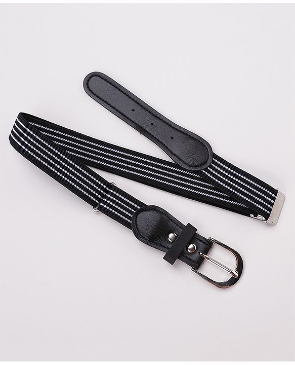 Pine Kids Belt with Stripes Theme Free Size - Black