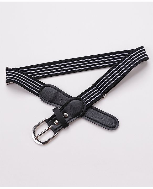 Pine Kids Belt with Stripes Theme Free Size - Black