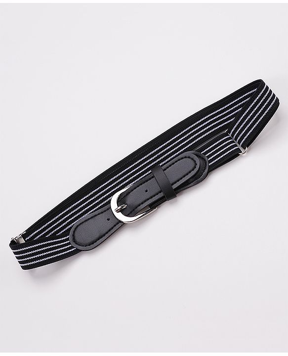 Pine Kids Belt with Stripes Theme Free Size - Black