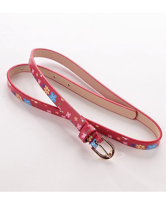 Pine Kids Belt Free Size Floral Print - Red