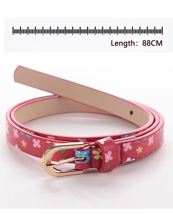 Pine Kids Belt Free Size Floral Print - Red