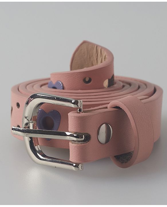 Pine Kids Belts with Hearts Print - Pink