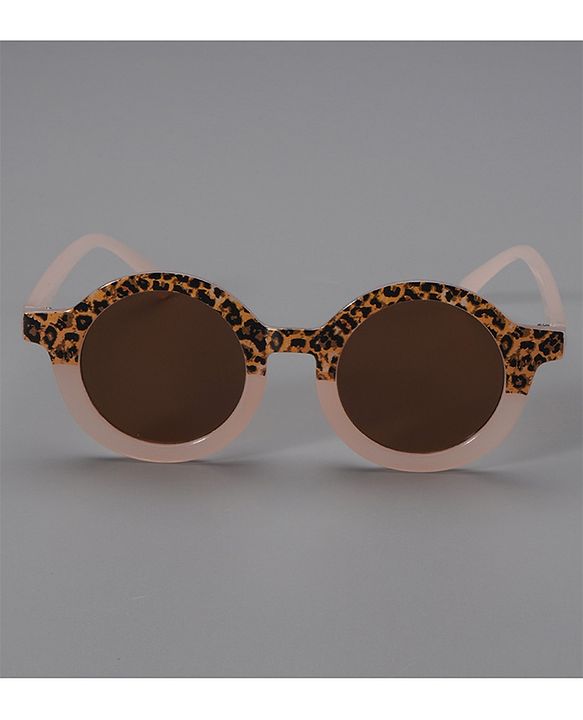 Pine Kids Sunglasses with Leopard Print Free Size-  Light Pink