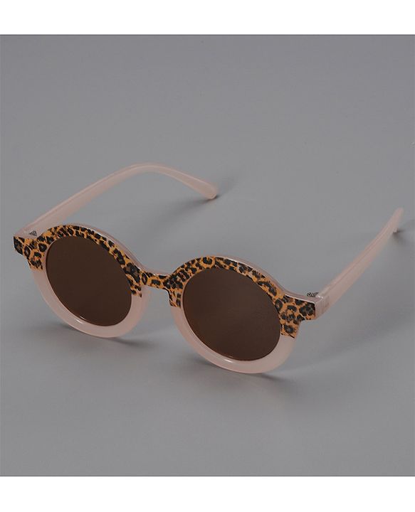 Pine Kids Sunglasses with Leopard Print Free Size-  Light Pink