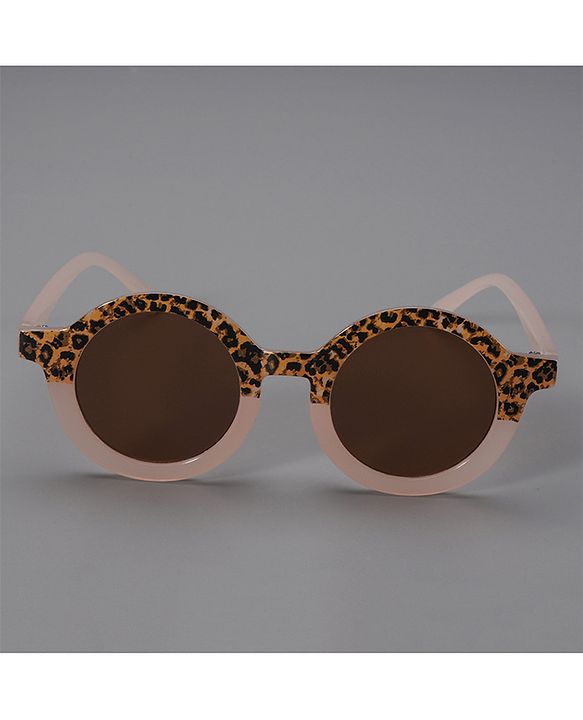 Pine Kids Sunglasses with Leopard Print Free Size-  Light Pink