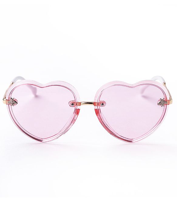 Pine Kids Sunglasses Heart Shaped Free Size- Light Pink