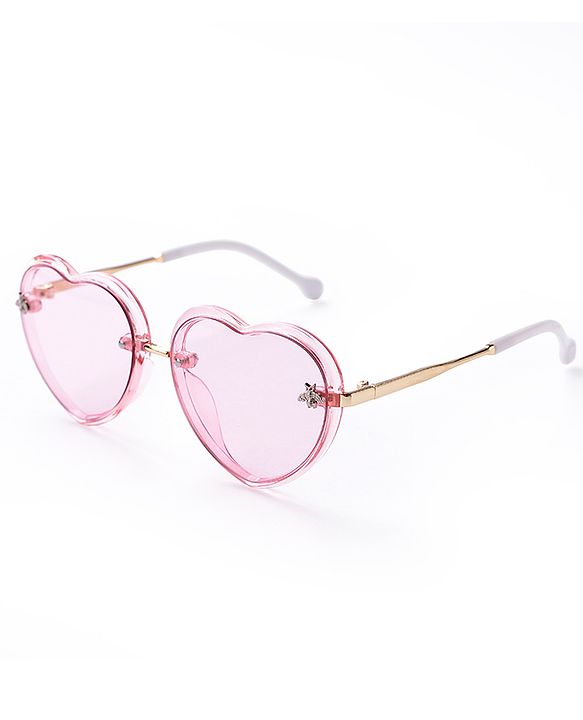 Pine Kids Sunglasses Heart Shaped Free Size- Light Pink