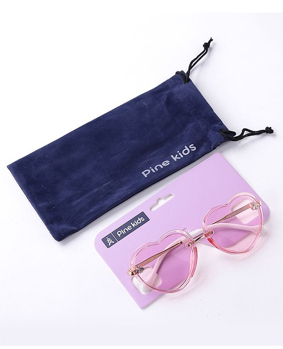 Pine Kids Sunglasses Heart Shaped Free Size- Light Pink