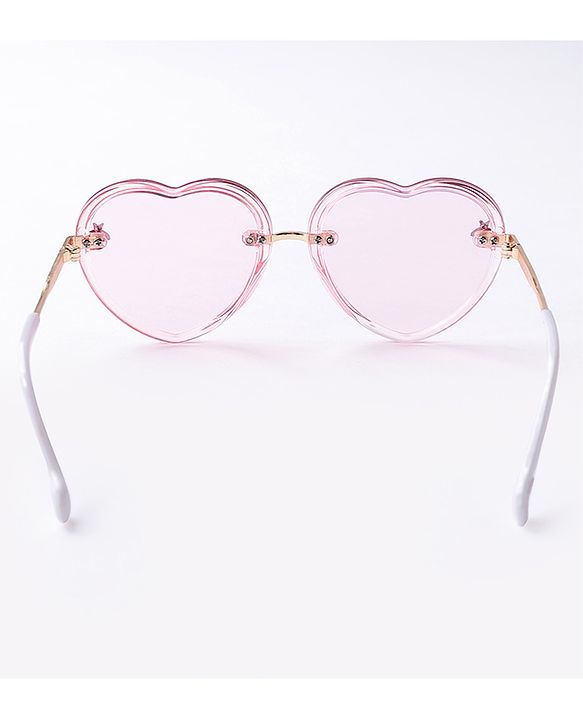 Pine Kids Sunglasses Heart Shaped Free Size- Light Pink