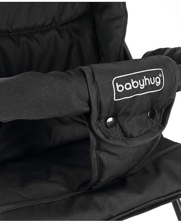Babyhug Lightweight & Compact Tour Infant Travel Buggy Stroller- Black| Compact Umbrella Fold| Rear Wheels with Brake| Front Swivel Wheels with Lock (Color May Vary)