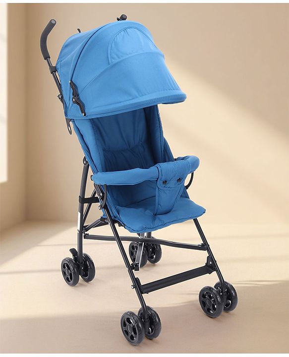 Babyhug Lightweight & Compact Tour Infant Travel Buggy Stroller- Black| Compact Umbrella Fold| Rear Wheels with Brake| Front Swivel Wheels with Lock (Color May Vary)