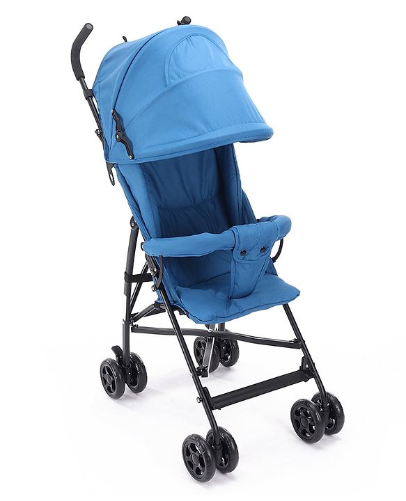Babyhug Lightweight & Compact Tour Infant Travel Buggy Stroller- Black| Compact Umbrella Fold| Rear Wheels with Brake| Front Swivel Wheels with Lock (Color May Vary)