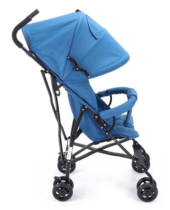 Babyhug Lightweight & Compact Tour Infant Travel Buggy Stroller- Black| Compact Umbrella Fold| Rear Wheels with Brake| Front Swivel Wheels with Lock (Color May Vary)