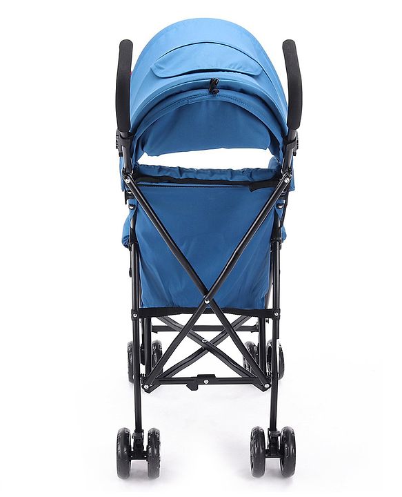Babyhug Lightweight & Compact Tour Infant Travel Buggy Stroller- Black| Compact Umbrella Fold| Rear Wheels with Brake| Front Swivel Wheels with Lock (Color May Vary)