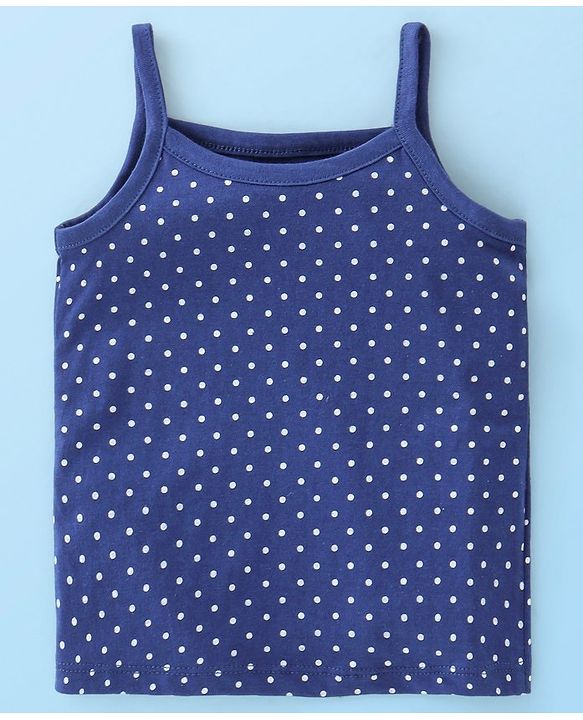 Babyhug 100% Cotton Antibacterial Sleeveless Slips Floral Printed Pack of 3 - Pink & Blue