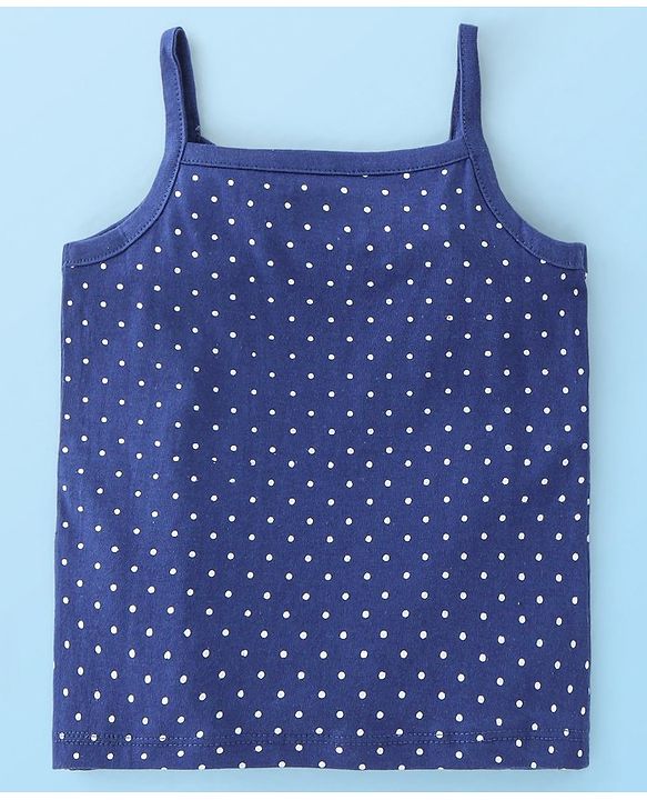 Babyhug 100% Cotton Antibacterial Sleeveless Slips Floral Printed Pack of 3 - Pink & Blue