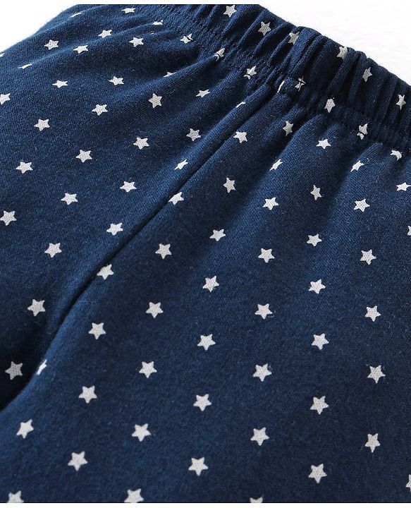 Babyhug Cotton Knit Footed Bootie Leggings Dino Printed Pack of 3 - Red & Navy Blue