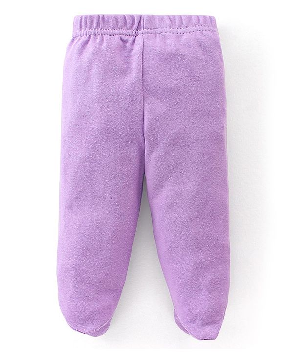 Babyhug Interlock Booties Pant Striped & Bunny Print Pack of 3 - Pink & Yellow