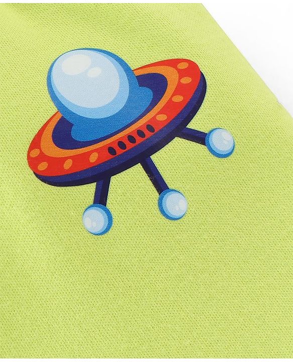 Babyhug Cotton Knit Space Ships & Stars Printed Bootie Pants Pack of 3- Multicolour