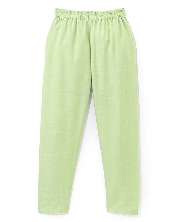 Babyhug Woven Full Sleeves Solid Kurta Pyjama Set with Mirror Embroidered Jacket - Green & White