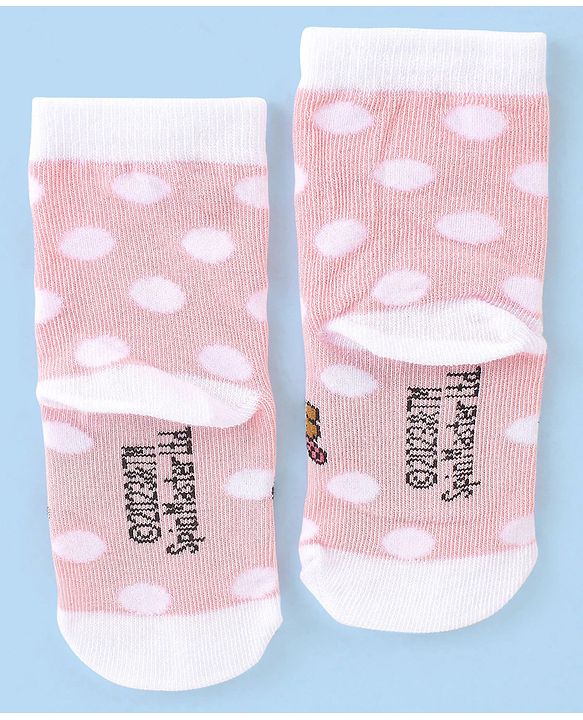 Cute Walk by Babyhug Cotton Blend Ankle Length Anti Bacterial Socks Paw Patrol Design Pack of 3 - Pink & Purple