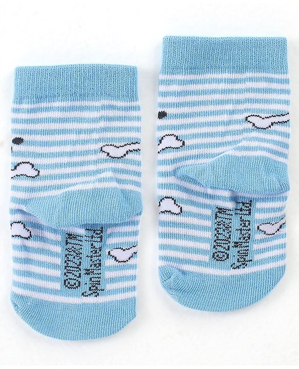Cute Walk by Babyhug Cotton Blend Ankle Length Anti Bacterial Socks Paw Patrol Design Pack of 3 - Blue