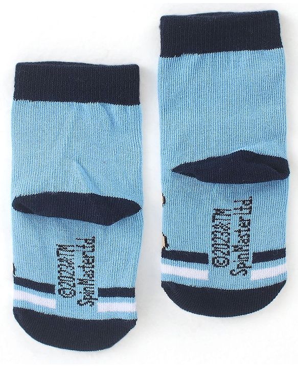 Cute Walk by Babyhug Cotton Blend Ankle Length Anti Bacterial Socks Paw Patrol Design Pack of 3 - Blue