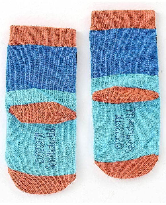 Cute Walk by Babyhug Cotton Blend Ankle Length Anti Bacterial Socks Paw Patrol Design Pack of 3 - Grey & Blue