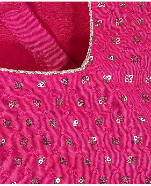 Pine Kids Embroidered Half Sleeves Choli Lehenga  Set- Pink