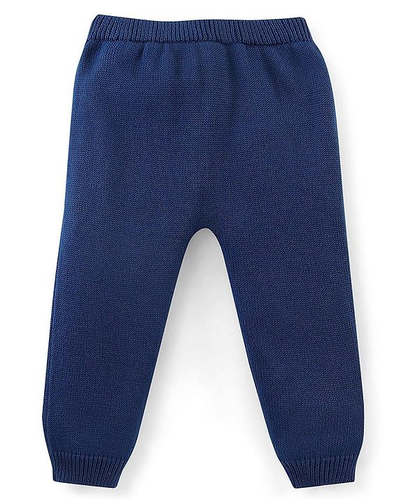 Babyhug Full Sleeves Sweater Set with Cap Colour Block & Text Design - Multicolour