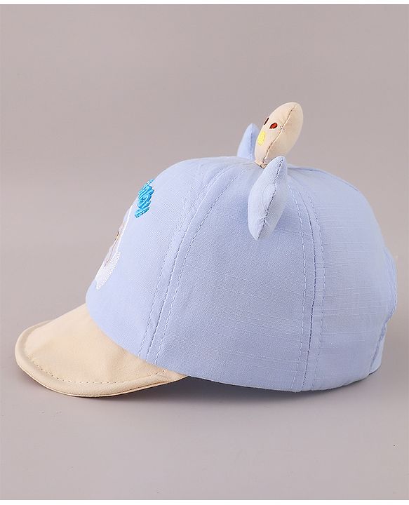 Babyhug Cotton Baseball Cap Bear Embroidery and Duck Design - Yellow