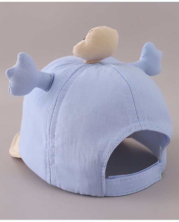 Babyhug Cotton Baseball Cap Bear Embroidery and Duck Design - Yellow