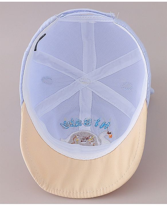 Babyhug Cotton Baseball Cap Bear Embroidery and Duck Design - Yellow