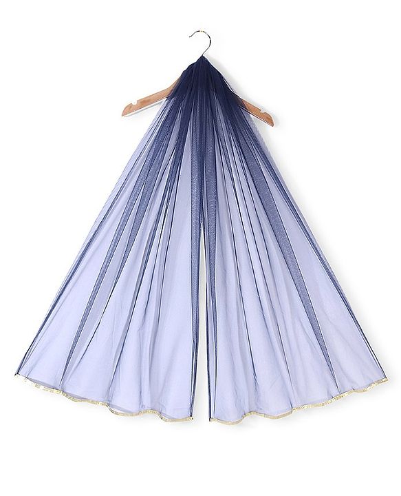 Pine Kids Rayon Half Sleeves Brocade Choli Lehenga  Set- Navy