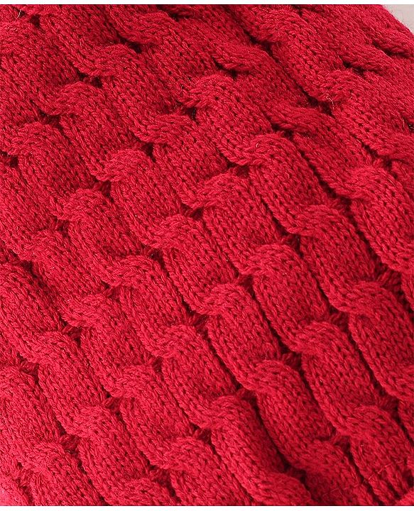 Pine Kids Woollen Beanie Cap Maroon - Diameter 11.5 cm