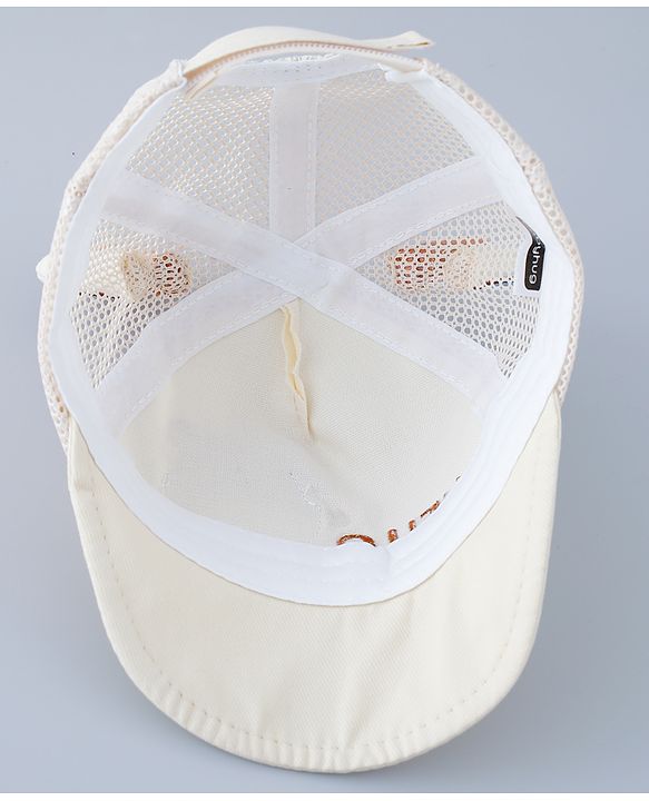 Babyhug Free Size Baseball Summer Cap with Reindeer Applique - Beige(Text on the cap may vary)