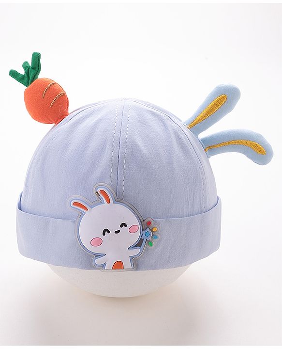 Babyhug Bucket Hat Bunny Applique -Blue