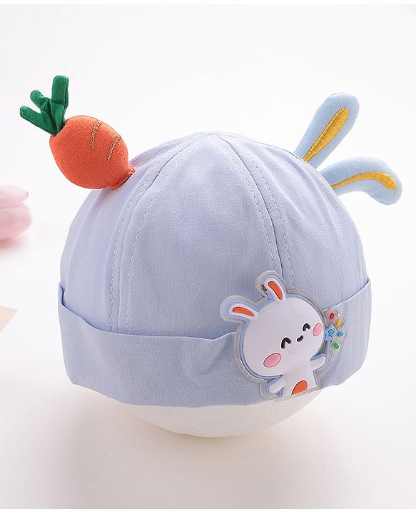 Babyhug Bucket Hat Bunny Applique -Blue