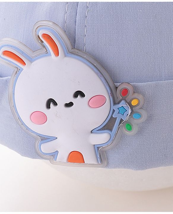 Babyhug Bucket Hat Bunny Applique -Blue