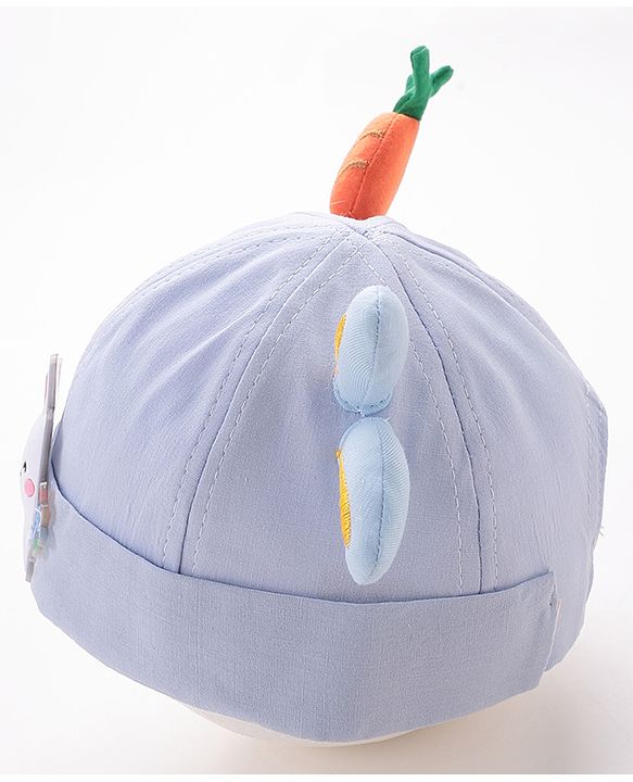 Babyhug Bucket Hat Bunny Applique -Blue